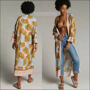 Anthropologie palm print kimono. One Size